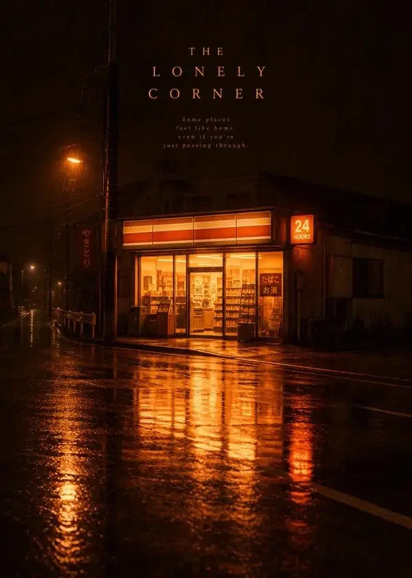 短剧《深夜便利店，只卖给错过的人》封面海报，悬疑题材
